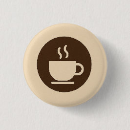 ☕ Moderne coffeeshop loyaliteit & Visitekaartje Ronde Button 3,2 Cm