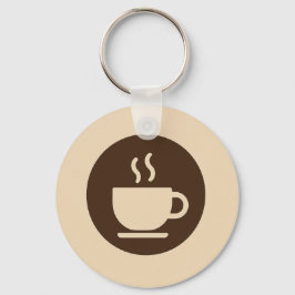 ☕ Moderne coffeeshop loyaliteit & Visitekaartje Sleutelhanger