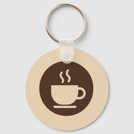 ☕ Moderne coffeeshop loyaliteit & Visitekaartje Sleutelhanger (Voorkant)