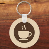 ☕ Moderne coffeeshop loyaliteit & Visitekaartje Sleutelhanger (Achterkant)