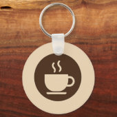 ☕ Moderne coffeeshop loyaliteit & Visitekaartje Sleutelhanger (Voorkant)
