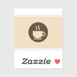 ☕ Moderne coffeeshop loyaliteit & Visitekaartje Sticker