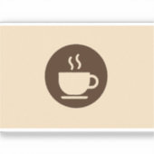 ☕ Moderne coffeeshop loyaliteit & Visitekaartje Sticker (Voorkant)