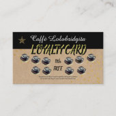 Moderne coffeeshop Loyalty Business Loyalty Kaart Visitekaartje (Voorkant)