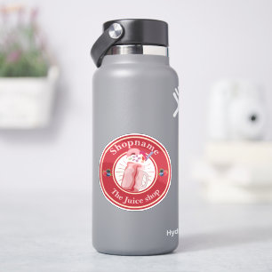 Moderne Cold Smoothies fruitsap winkel personeelsn Sticker