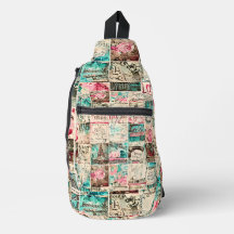 Moderne collage achtergrond Retro illustraties