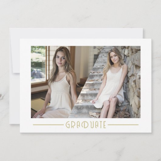 Moderne collage Afstuderen Afstudeerder 6 Foto Afs Aankondiging (Voorkant)