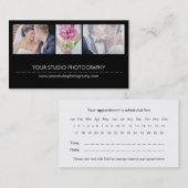 Moderne Collage Appointkaart - zwart Afsprakenkaartje (Voorkant / Achterkant)