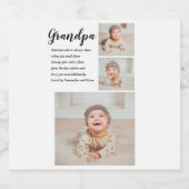 Moderne Collage Best Grandpa Ever Beauty Gift Bier Etiket (Enkel label)