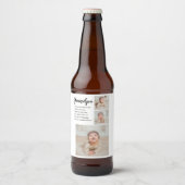 Moderne Collage Best Grandpa Ever Beauty Gift Bier Etiket (Voorkant)