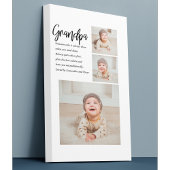 Moderne Collage Best Grandpa Ever Beauty Gift Canvas Afdruk