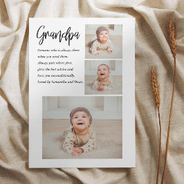 Moderne Collage Best Grandpa Ever Beauty Gift Feestdagenkaart