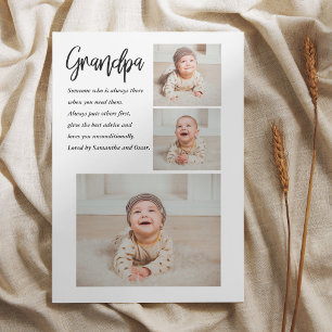 Moderne Collage Best Grandpa Ever Beauty Gift Feestdagenkaart