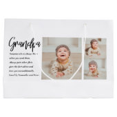 Moderne Collage Best Grandpa Ever Beauty Gift Groot Cadeauzakje (Achterkant)