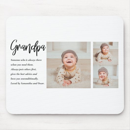 Moderne Collage Best Grandpa Ever Beauty Gift Muismat (Voorkant)