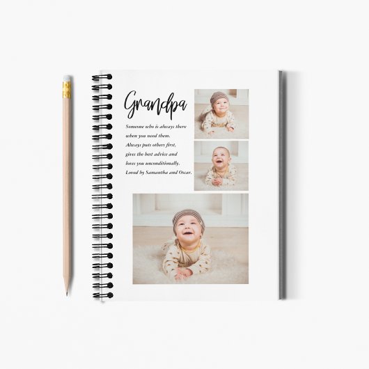 Moderne Collage Best Grandpa Ever Beauty Gift Notitieboek