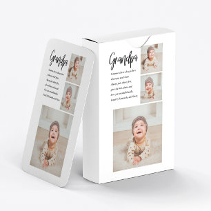 Moderne Collage Best Grandpa Ever Beauty Gift Pokerkaarten