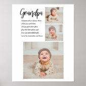 Moderne Collage Best Grandpa Ever Beauty Gift Poster (Voorkant)