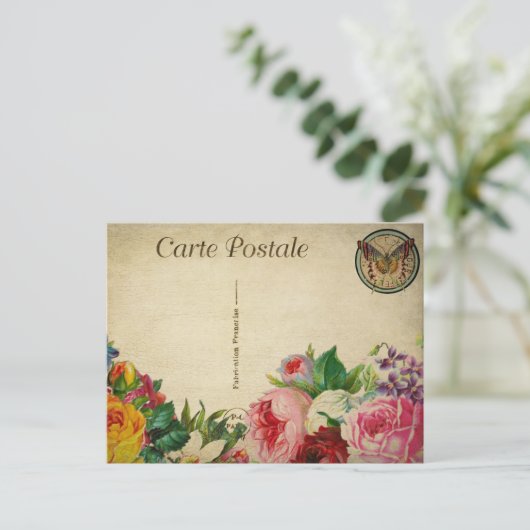 Moderne collage Butterfly Postca Briefkaart (Staand voorkant)