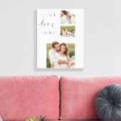 Moderne Collage Couple Photo & Live Love Laugh Gif Canvas Afdruk (Insitu (Woonkamer))