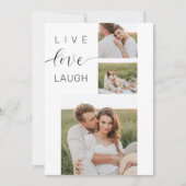 Moderne Collage Couple Photo & Live Love Laugh Gif Feestdagenkaart (Voorkant)