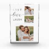Moderne Collage Couple Photo & Live Love Laugh Gif Fotoblokken (Voorkant)
