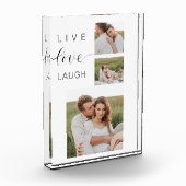 Moderne Collage Couple Photo & Live Love Laugh Gif Fotoblokken (Links)