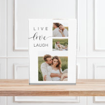 Moderne Collage Couple Photo & Live Love Laugh Gif