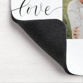 Moderne Collage Couple Photo & Live Love Laugh Gif Muismat (Hoek)