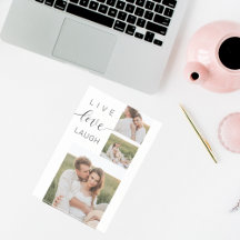 Moderne Collage Couple Photo & Live Love Laugh Gif
