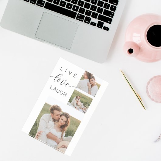 Moderne Collage Couple Photo & Live Love Laugh Gif Post-it® Notes