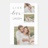 Moderne Collage Couple Photo & Live Love Laugh Gif Post-it® Notes (Voorkant)