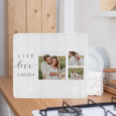 Moderne Collage Couple Photo & Live Love Laugh Gif Snijplank