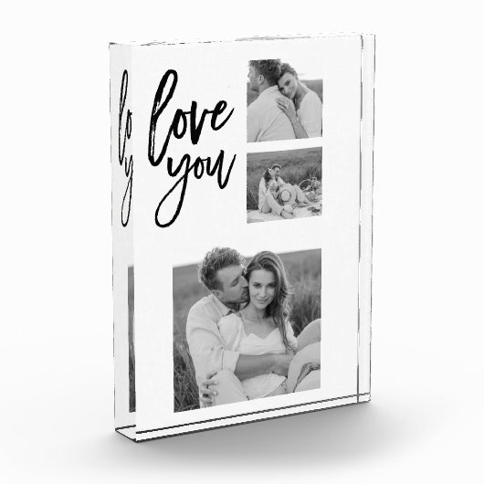 Moderne Collage Couple Photo & Love You Beauty Gif Fotoblokken (Links)