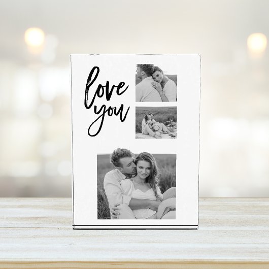 Moderne Collage Couple Photo & Love You Beauty Gif Fotoblokken