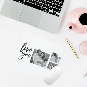 Moderne Collage Couple Photo & Love You Beauty Gif Muismat