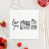 Moderne Collage Couple Photo & Love You Beauty Gif Servet (Insitu)
