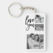 Moderne Collage Couple Photo & Love You Beauty Gif Sleutelhanger (Voorkant)