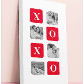 Moderne Collage Couple Photo & Red XOXO Canvas Afdruk