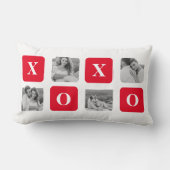 Moderne Collage Couple Photo & Red XOXO Kussen (Voorkant)
