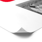 Moderne Collage Couple Photo & Red XOXO Poster (Hoek)