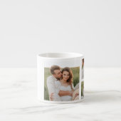 Moderne Collage Couple Photo & Romantic Love Quote Espresso Kop (Voorkant)
