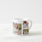 Moderne Collage Couple Photo & Romantic Love Quote Espresso Kop (Voorkant rechts)