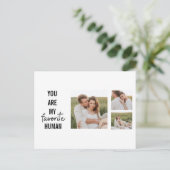 Moderne Collage Couple Photo & Romantic Love Quote Feestdagenkaart (Staand voorkant)
