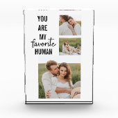 Moderne Collage Couple Photo & Romantic Love Quote Fotoblokken (Voorkant)