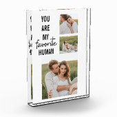 Moderne Collage Couple Photo & Romantic Love Quote Fotoblokken (Links)
