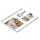 Moderne Collage Couple Photo & Romantic Love Quote Notitieboek (Linkerzijde)