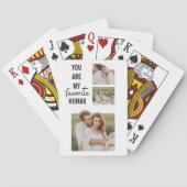 Moderne Collage Couple Photo & Romantic Love Quote Pokerkaarten (Achterkant)