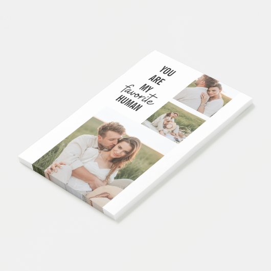 Moderne Collage Couple Photo & Romantic Love Quote Post-it® Notes (Schuin)
