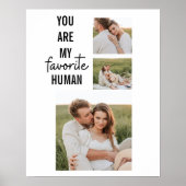 Moderne Collage Couple Photo & Romantic Love Quote Poster (Voorkant)